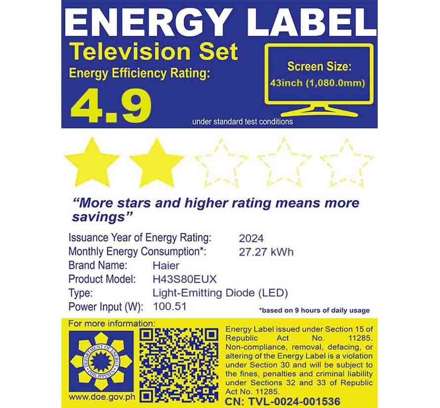HAIER H43S80EUX - angle-2