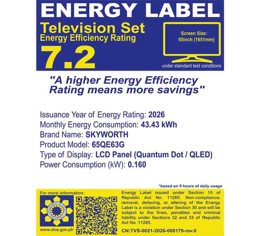 SKYWORTH 65QE63G - angle-2